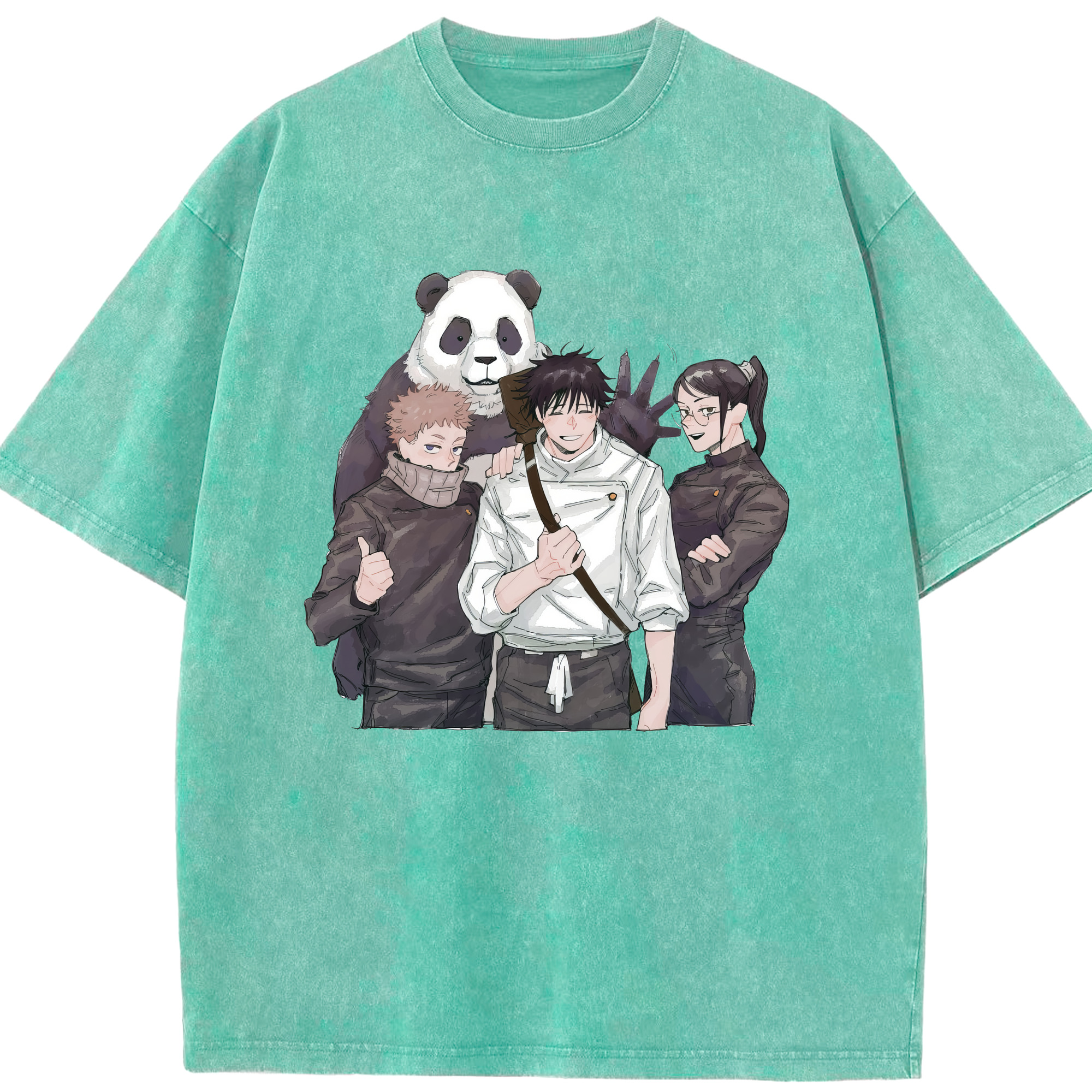 （画像用） 呪術廻戦 Jujutsu Kaisen 綿100% ヴィンテージ風 半袖Tシャツ（フロントプリント）